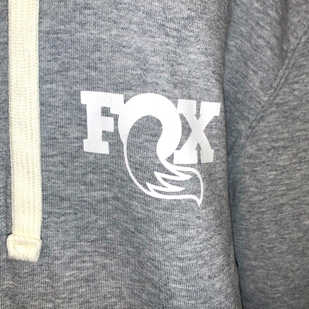 -Fox Gray/White Hooded Sweatshirt Medium - Picture 5 of 9